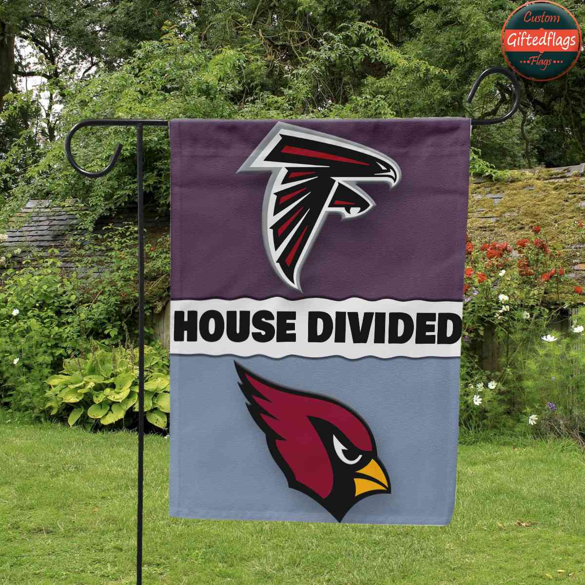 Atlanta Falcons vs. Arizona Cardinals House Divided Flag, Falcons House Divided Flag