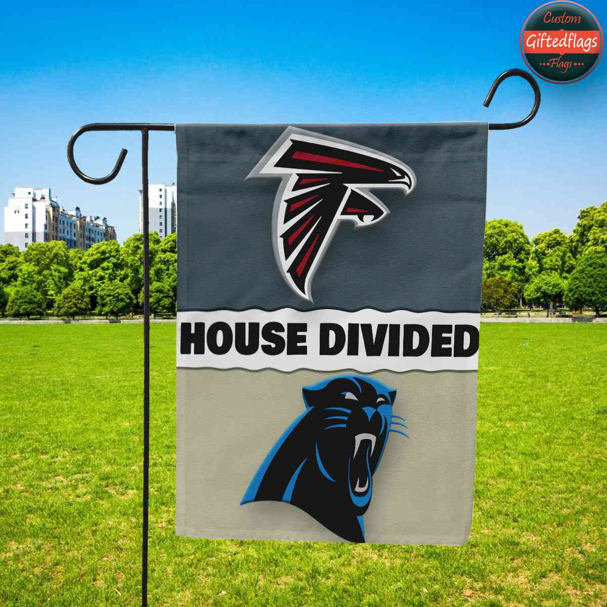 Atlanta Falcons vs. Carolina Panthers House Divided Flag, Falcons House Divided Flag