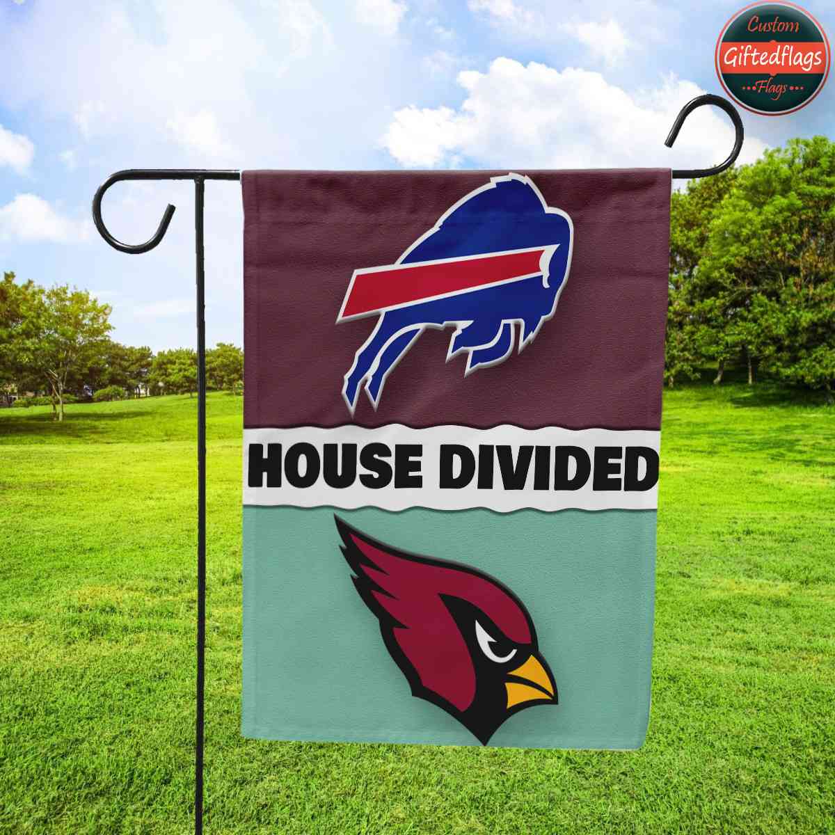 Buffalo Bills vs. Arizona Cardinals House Divided Flag, Bills House Divided Flag