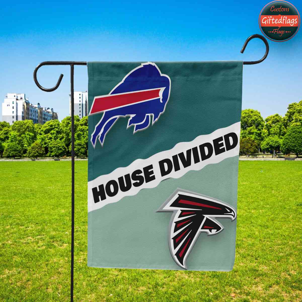 Buffalo Bills vs. Atlanta Falcons House Divided Flag, Bills House Divided Flag