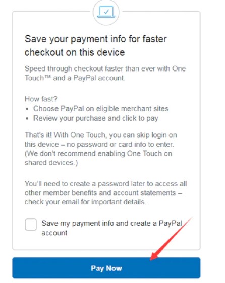 How to pay without a Paypal account Step 4